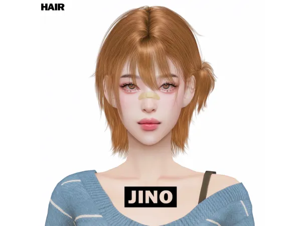 Alpha JINO HAIR 11 - The Sims 4 Custom Content