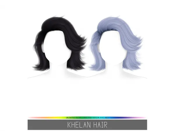 Alpha KHELAN HAIR by simsfinds - The Sims 4 Custom Content