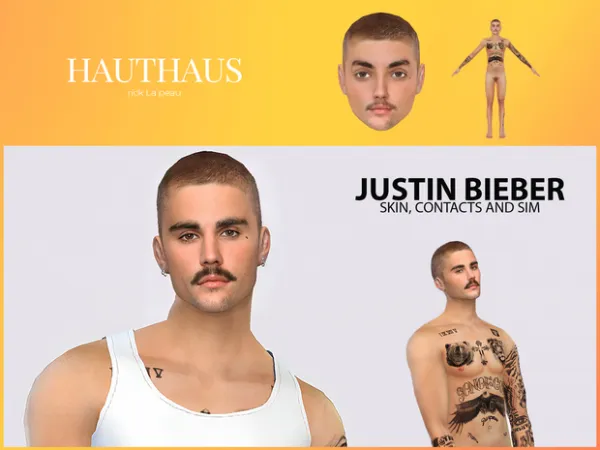 Alpha JUSTIN BIEBER SKIN AND SIM (ULTRA REALISTIC) by hauthaus - The Sims 4 Custom Content