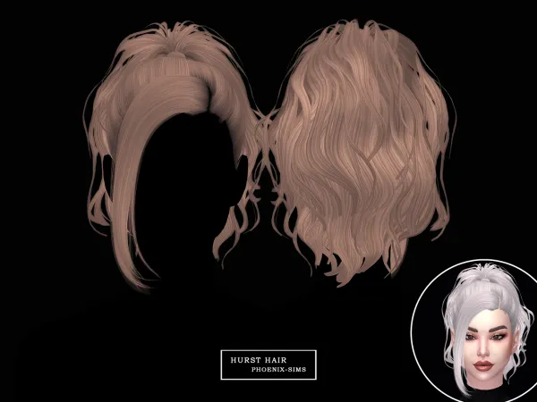 Alpha Hurst Hair - The Sims 4 Custom Content