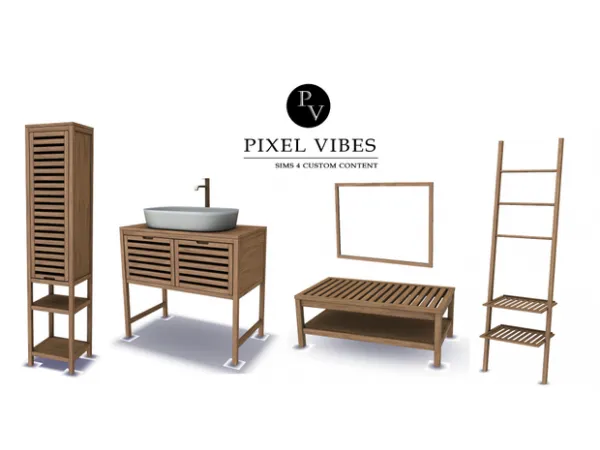 Alpha Haumea Bath Set by Pixel Vibes - The Sims 4 Custom Content