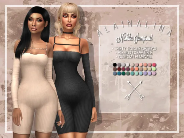 Maxis Match Neshka Jumpsuit by alainalina - The Sims 4 Custom Content