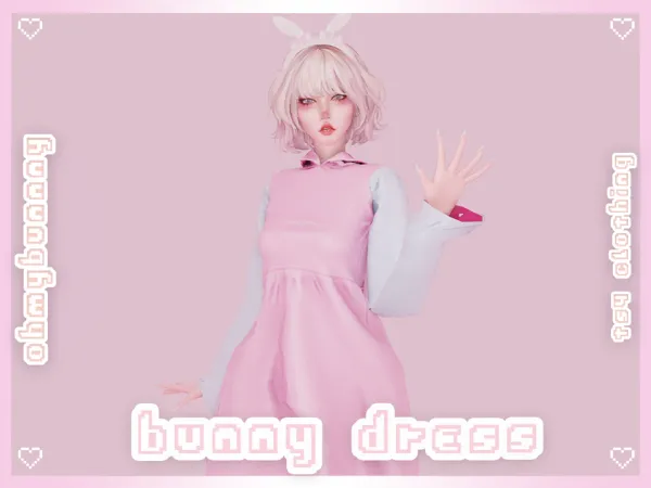 Alpha bunny dress by ohmybunnny2 - The Sims 4 Custom Content
