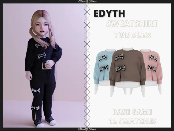 Alpha Edyth Sweatshirt Toddler - The Sims 4 Custom Content