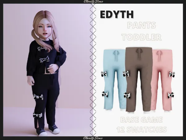 Alpha Edyth Pants Toddler by clarity-sims - The Sims 4 Custom Content