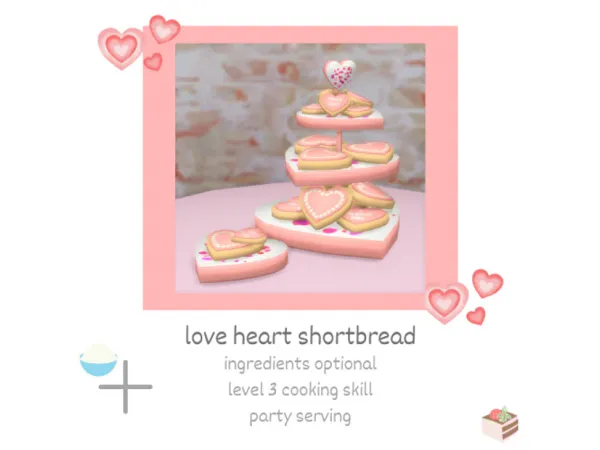 Maxis Match love heart shortbread by Littlbowbub - The Sims 4 Custom Content