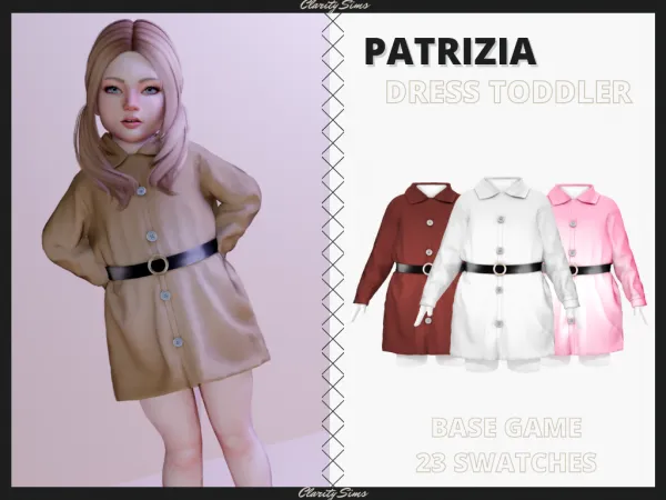 Alpha Patrizia Dress Toddler - The Sims 4 Custom Content