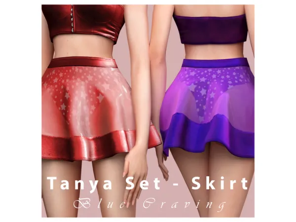 Alpha Blue Craving Tanya Skirt by bluecraving - The Sims 4 custom content