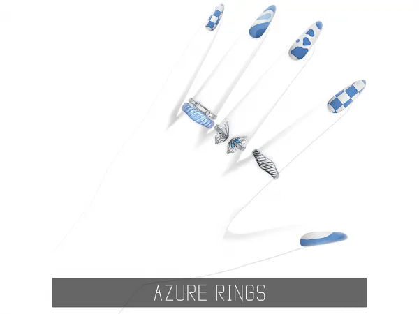 Alpha AZURE RINGS by simsfinds - The Sims 4 Custom Content