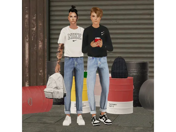 Roll Up Jeans by simsfinds - The Sims 2 Custom Content