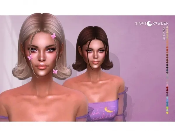Alpha nightcrawler angelic hair by nightcrawler - The Sims 4 Custom Content