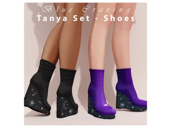 Alpha Blue Craving Tanya Set Boots by bluecraving - The Sims 4 custom content