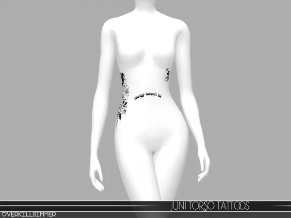Mix Juni torso tattoos - The Sims 4 Custom Content