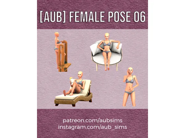 Maxis Match [AuB] Female Pose 06 by AuB_Sims - The Sims 4 Custom Content