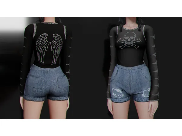 Alpha Skull Sweater by whimp - The Sims 4 Custom Content