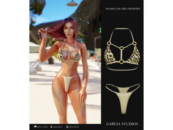Alpha Swimwear Girl From Rio by (GARCIA STUDIOS) - The Sims 4 Custom Content