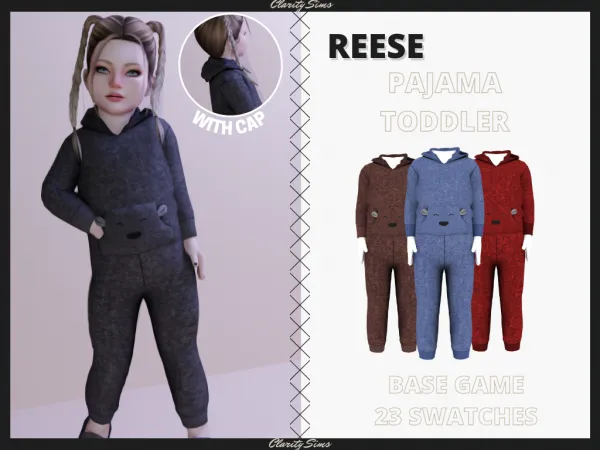 Alpha Reese Pajama Toddler - The Sims 4 Custom Content