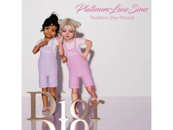 Alpha Toddlers Dior Overall Dungarees by simsfinds - The Sims 4 Custom Content