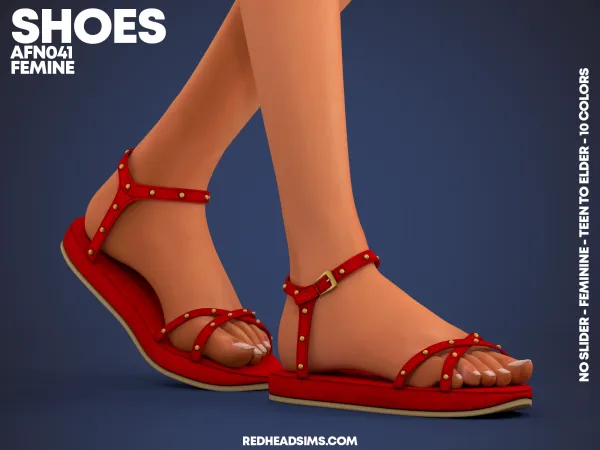 Alpha AF SHOES N041 NO SLIDER by redheadsims - The Sims 4 custom content