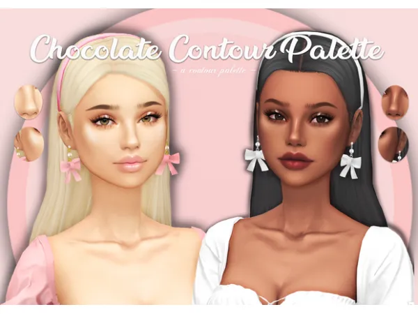 Mix CHOCOLATE CONTOUR PALETTE by simsfinds - The Sims 4 Custom Content