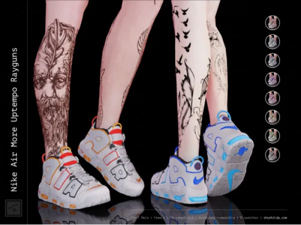 Alpha Nike Air More Uptempo Rayguns by simsfinds - The Sims 4 Custom Content