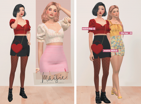 Alpha Maisie Lila Set by daisypixels - The Sims 4 Custom Content