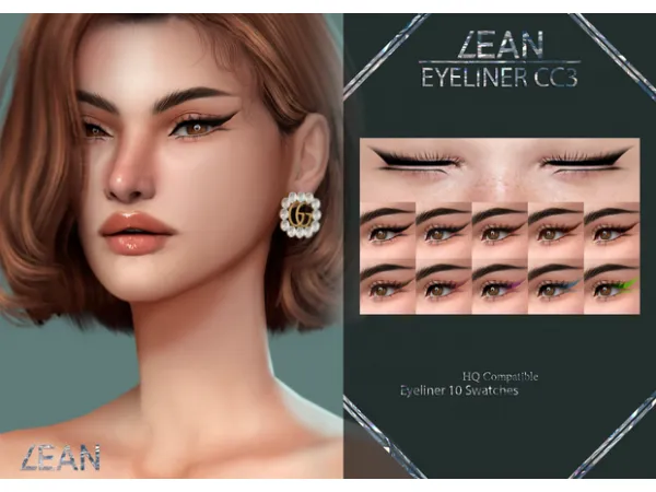 Alpha Eyeliner CC3 by simsfinds - The Sims 4 Custom Content