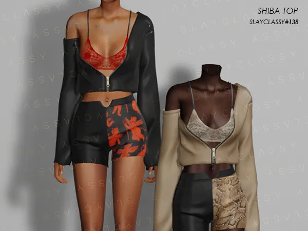 Alpha SC138 SHIBA JACKET SET by slayclassy - The Sims 4 Custom Content