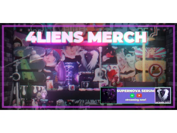 Mix SUPERNOVA SERUM 4LIENS MERCH by simsfinds - The Sims 4 Custom Content