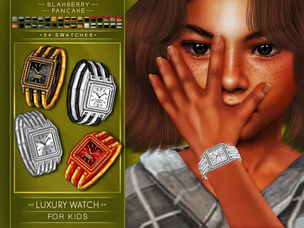 Alpha LUXURY WATCH (KIDS ONLY) Blahberry Pancake by blahberry-pancake - The Sims 4 Custom Content