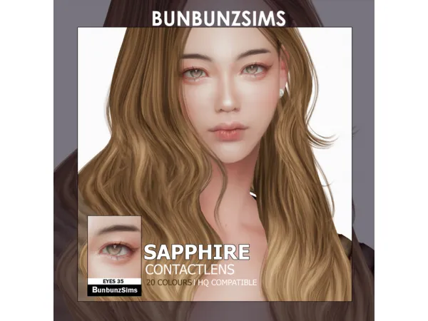 Alpha Sapphire eyes 20 colours by bunbunzsims - The Sims 4 Custom Content