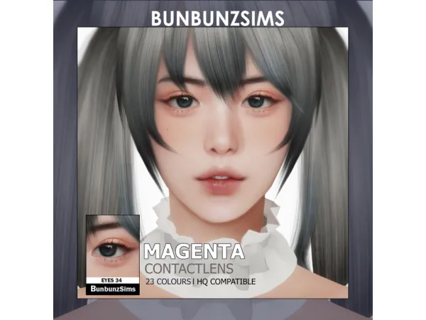 Alpha Magenta eyes 23 colours by simsfinds - The Sims 4 Custom Content