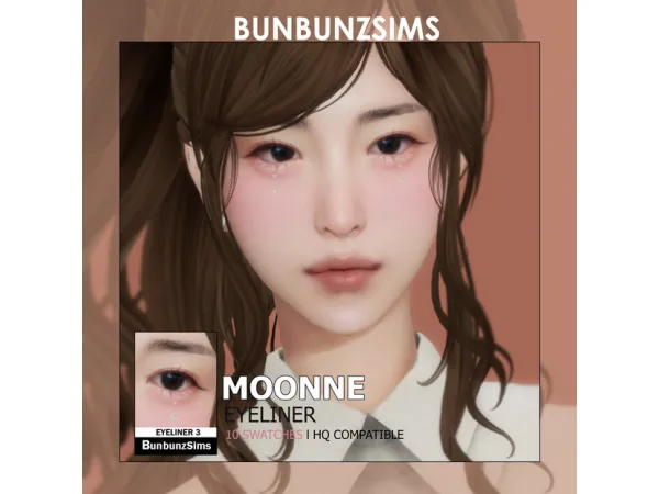 Alpha Moonne eyeliner 10 swatches by simsfinds - The Sims 4 Custom Content