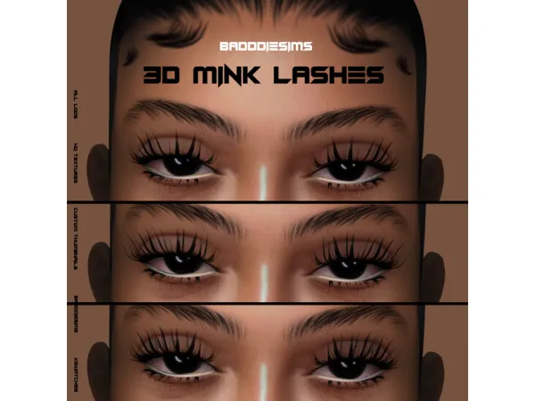 3D MINK LASHES L5 by BADDDIESIMS