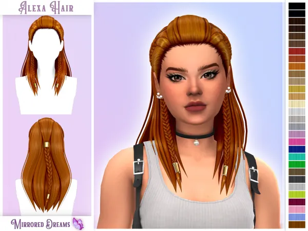 Maxis Match ALEXA HAIR by mirroreddreamscc - The Sims 4 Custom Content
