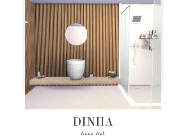 Mix Panel Wood Wall by dinhagamer - The Sims 4 Custom Content