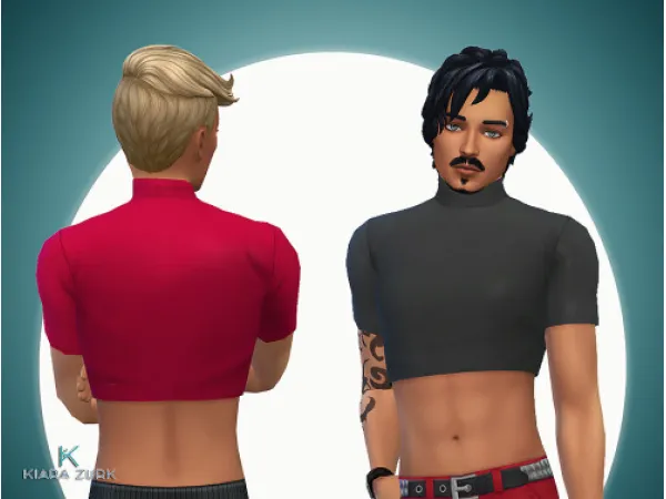 Maxis Match Crop Turtle Top for Males - The Sims 4 Custom Content