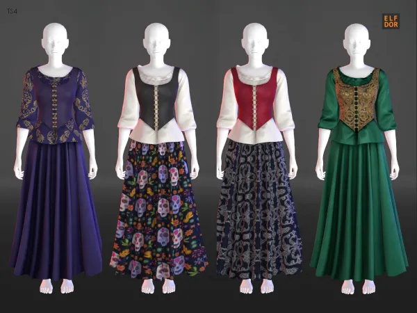 Alpha Sifix Arcane Illusions Ruby Outfit RC by elfdor - The Sims 4 Custom Content