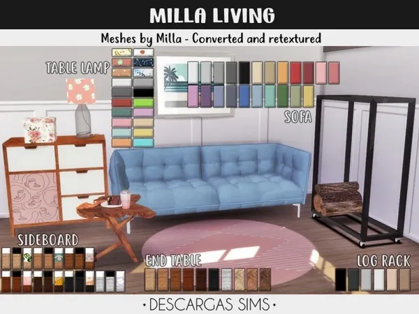 Mix Milla Living - The Sims 4 Custom Content