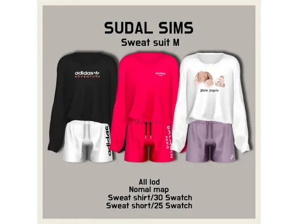 Alpha [sudal] Sweat suit M1 - The Sims 4 Custom Content