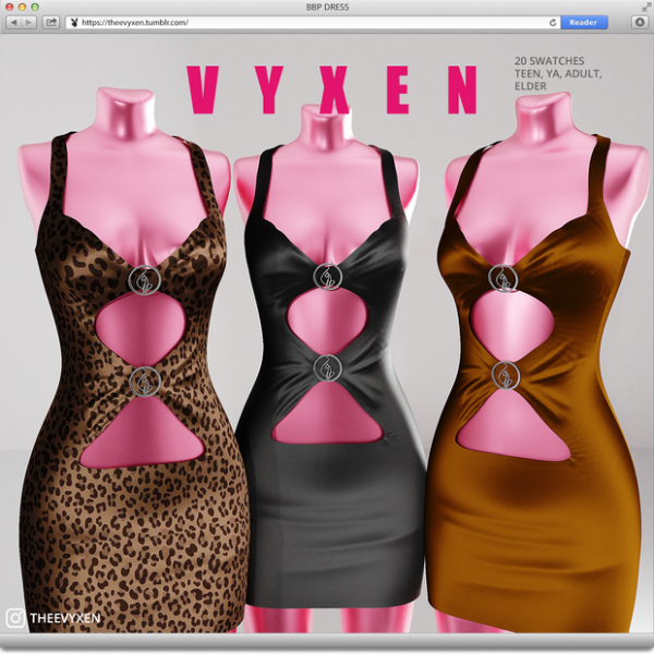 Alpha [ vyxen ] awich hair by vyxen - The Sims 4 Custom Content