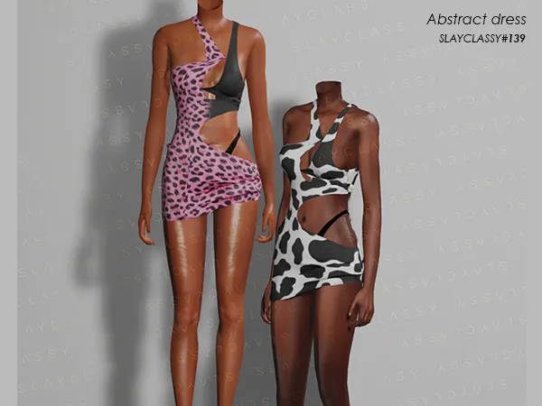 Alpha SC139 Abstract Dress - The Sims 4 Custom Content