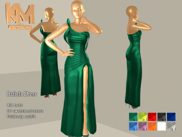 Alpha [KM] Rafaela Dress - The Sims 4 Custom Content