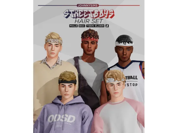 Maxis Match Streetboys by simsfinds - The Sims 4 Custom Content