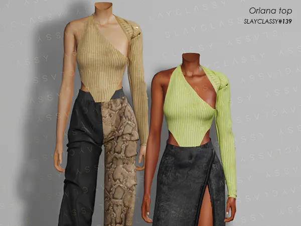 Alpha SC139 Oriana Top by slayclassy - The Sims 4 Custom Content