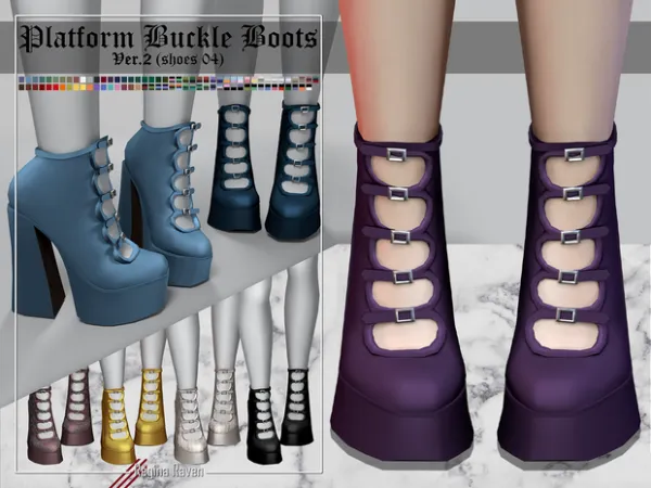 Alpha Shoes 04 (VER2) by Regina Raven - The Sims 4 Custom Content