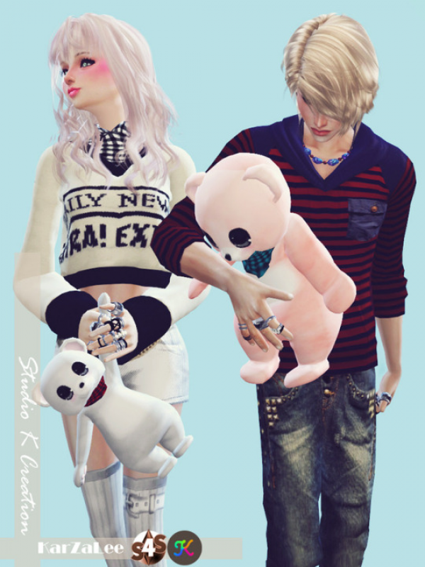 Mix Teddy bear toy adult version by simsfinds - The Sims 4 Custom Content