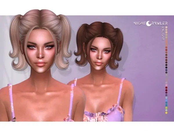 Alpha nightcrawler enlight hair by nightcrawler - The Sims 4 Custom Content