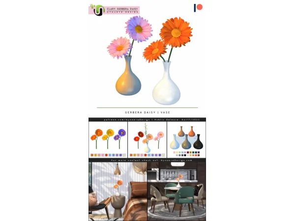 Clary Gerbera Daisy by Nynaeve Design