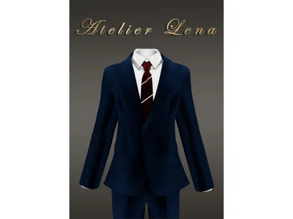Alpha [Atelier Lena] Male Formal Suit Set by simsfinds - The Sims 4 Custom Content